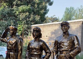銅雕解放軍人物雕塑 軍人雕塑作品現(xiàn)貨款式肖像