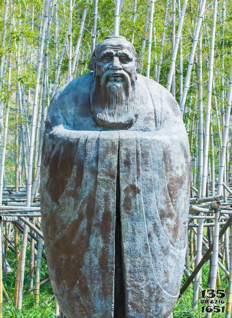 青銅孔子鍛銅人物雕塑 孔子雕塑價(jià)格樹脂造價(jià)半身圖片