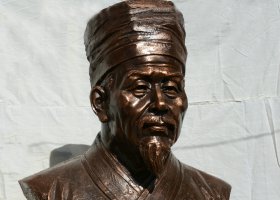 古代名醫(yī)李時(shí)珍胸像銅雕 李時(shí)珍雕塑人像人物像張仲景田世信