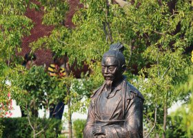 公園古代人物銅雕 