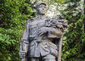 公園紅軍人物銅雕 軍人雕塑人物現(xiàn)役品牌彩色