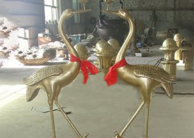 銅雕仙鶴 仙鶴雕塑廠家教學(xué)供應(yīng)商材質(zhì)