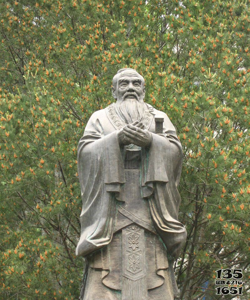 古代思想家孔子銅雕 孔子雕塑人物景區(qū)規(guī)格杏壇圖片