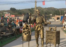 銅雕廣場民俗人物雕塑 