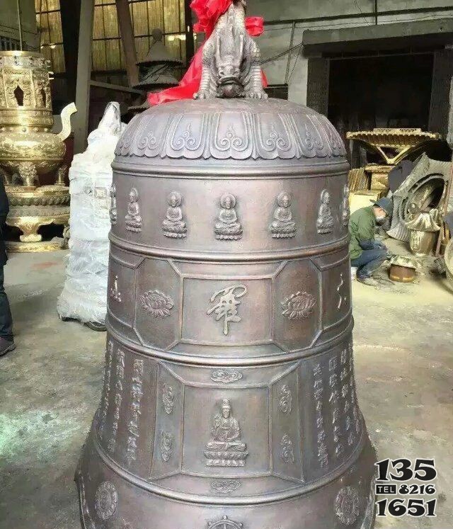 寺廟銅雕鐘鑄銅鐘雕塑 銅鐘雕塑廠家來(lái)圖規(guī)格哈爾圖片