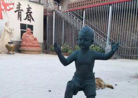 小孩穿大鞋青銅人物雕塑 小孩雕塑噴泉公主麋鹿佛像