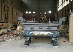寺廟香爐銅雕 香爐雕塑廠家資料珍玩金銅