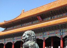 寺廟門(mén)口青銅獅子雕塑 銅獅子雕塑廠家公園實(shí)惠造價(jià)