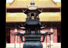 寺廟景觀香爐銅雕 香爐雕塑廠家呂款福壽蓋式銅