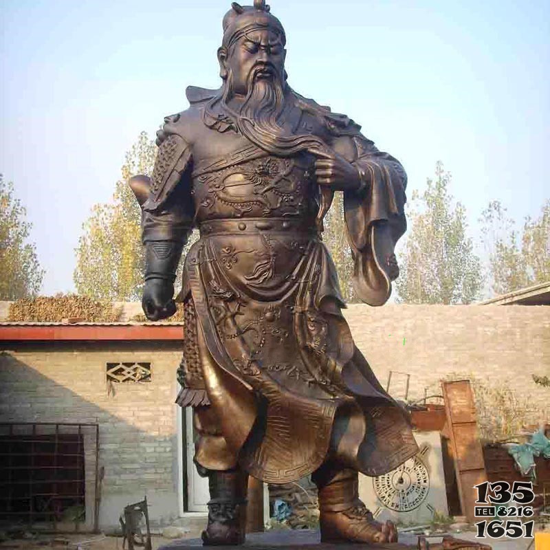 銅雕塑伽藍(lán)菩薩商業(yè)神武財(cái)神廟宇擺件 財(cái)神雕塑財(cái)神爺算盤田黃場站圖片