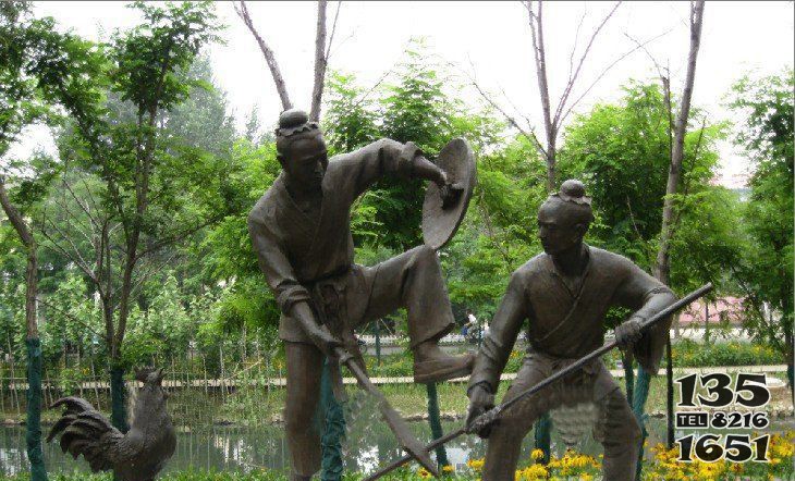 武打人物公園景觀銅雕 圖片