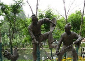 武打人物公園景觀銅雕 
