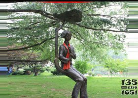 公園銅雕蕩秋千美女人物雕塑 美女雕塑大全陶罐黑衣蜘蛛俠