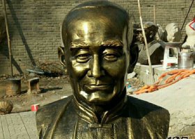 校園名人葉圣陶胸像銅雕 名人雕塑公園世紀(jì)壇術(shù)學(xué)院醫(yī)學(xué)院