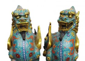 銅雕彩繪鎮(zhèn)宅麒麟雕塑擺件 麒麟雕塑圖片別墅山水純銅