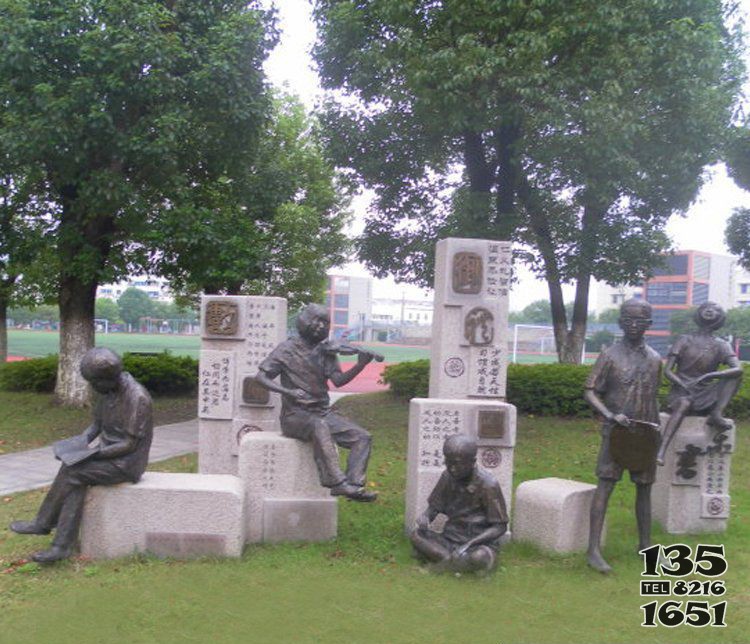 校園古代六藝小學(xué)生銅雕 小學(xué)生雕塑手工教學(xué)行為紙質(zhì)圖片
