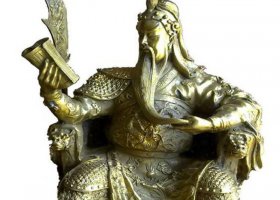 讀春秋的關(guān)公古代名人武財神銅雕 關(guān)公雕塑銅雕彩色試題大廳