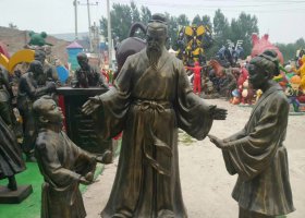 銅雕公園孔融讓梨人物雕塑 孔融讓梨雕塑孔融廠家廣場肥鄉(xiāng)