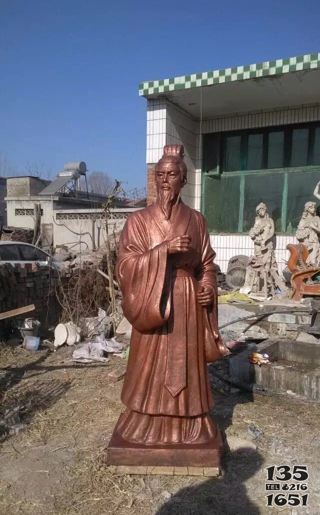 古代人物銅雕 圖片