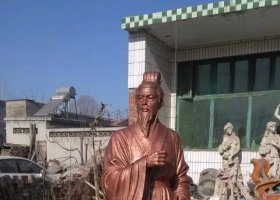 古代人物銅雕 