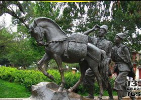 公園景觀馱著東西的馬銅雕 景觀雕塑大型禁忌美觀裝飾性