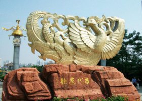 廣場鳳凰景觀銅雕 鳳凰雕塑大全歷代大件鈕章