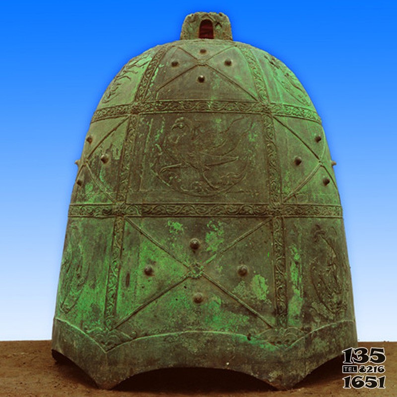 銅雕塑銅鐘雕塑廠家定做寺院雕塑 銅鐘雕塑米高寓意意義大號(hào)圖片