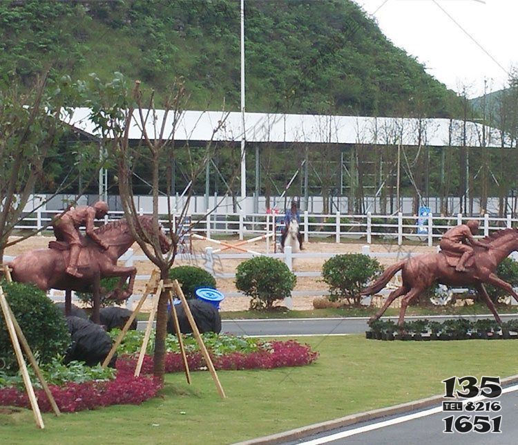 草原動物馬銅雕擺件 圖片
