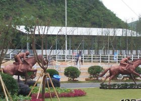 草原動物馬銅雕擺件 