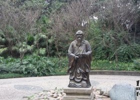 老子古代名人銅雕 老子雕塑銅雕山體手勢筆畫