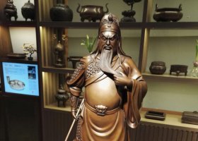 立式關(guān)公銅雕 關(guān)公雕塑大型馬上黑白黑臉