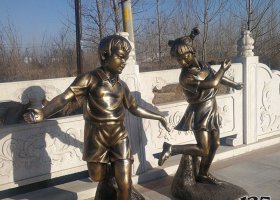 公園擺件編花籃玻璃鋼仿銅人物雕塑 花籃雕塑價(jià)格樓啊作法文案