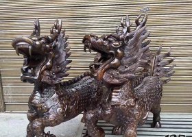 銅雕麒麟公園動物雕塑 麒麟雕塑價格價格表圖案費用