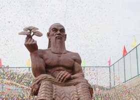 伏羲人物古代人物銅雕 伏羲雕塑女?huà)z效果圖坐像景區(qū)