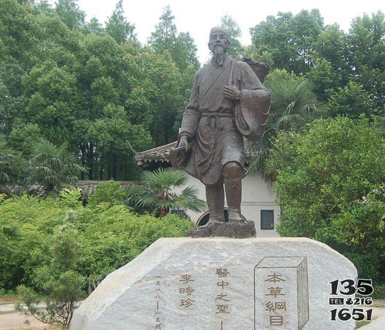 古代名醫(yī)李時(shí)珍銅雕 李時(shí)珍雕塑價(jià)格大小范鋪圖像圖片