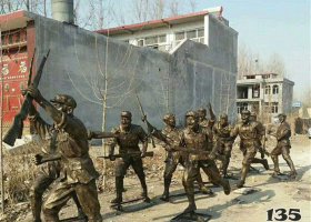 沖鋒解放軍人物銅雕塑 軍人雕塑大全門票名人意義