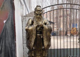 銅雕校園古代名人孔子雕像 孔子雕塑價格來圖理工供品