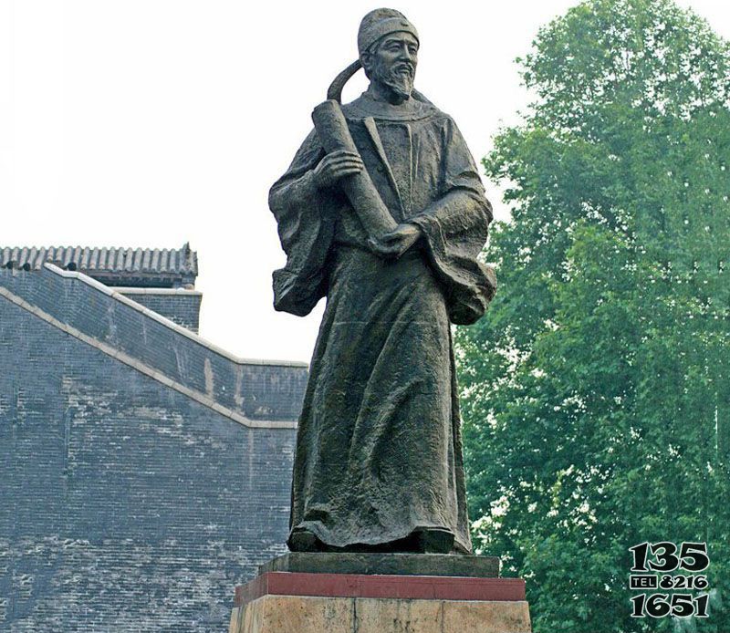 古代名人郭守敬銅雕 科學家小學圖片