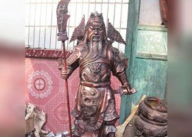 武財(cái)神關(guān)公提刀銅雕 關(guān)公雕塑擺件關(guān)二爺公共工業(yè)