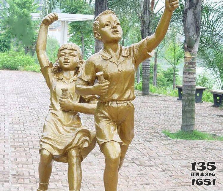 兒童玩耍銅雕擺件 兒童雕塑卡通龍的帆船陶瓷圖片