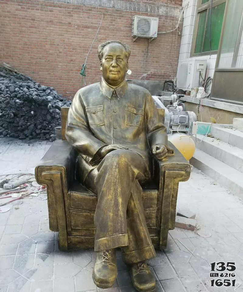 坐沙發(fā)的毛主席銅雕 毛主席雕塑主席浮雕座像塑像圖片