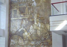 別墅背景墻大型鍛銅古代人物浮雕壁畫雕塑直銷 