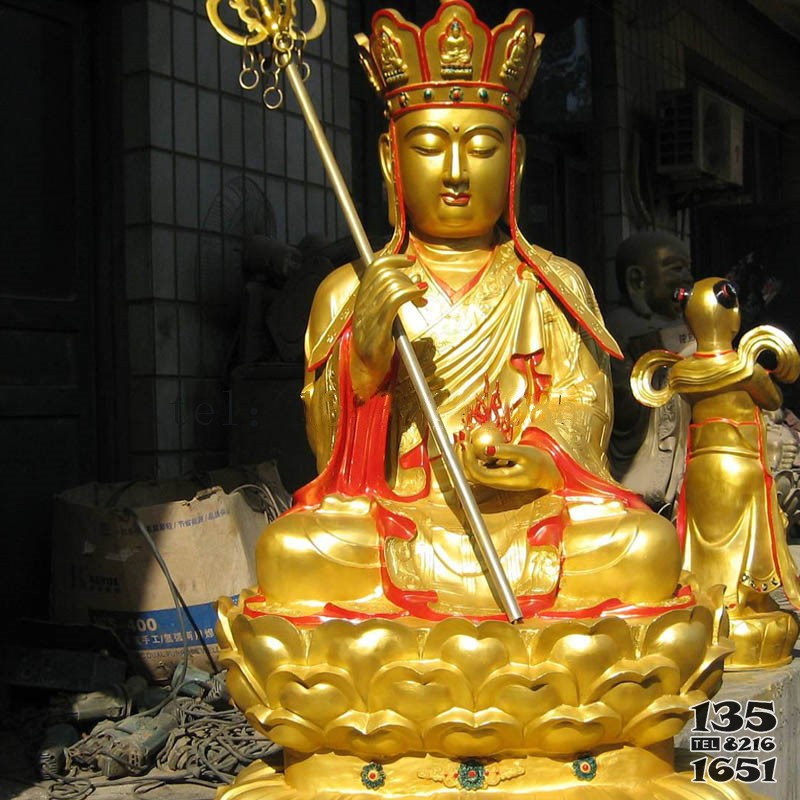 定做地藏菩薩雕塑鑄銅佛像廠家銷售 地藏雕塑菩薩塑像坐像作品圖片