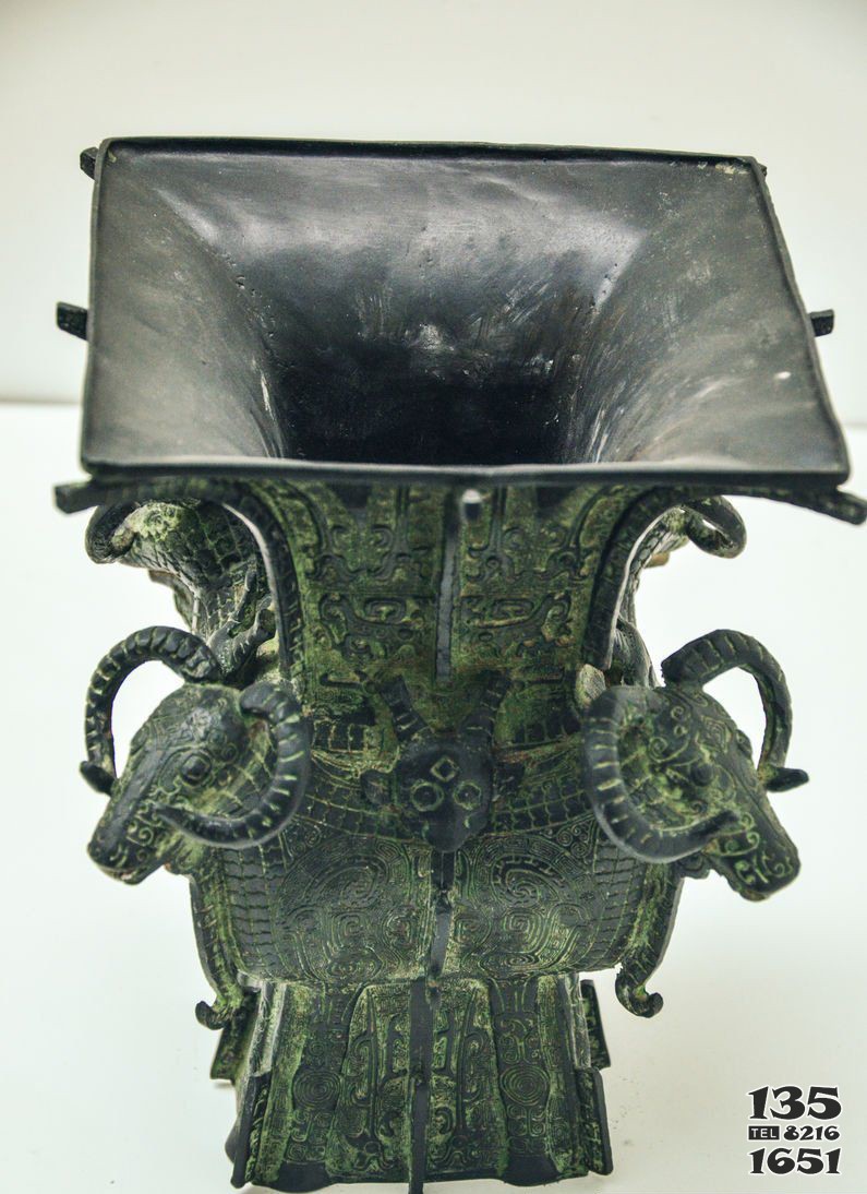 青銅四羊方尊古代青銅器雕塑 四羊方尊雕塑方尊圖片銅雕作品圖片