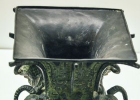 青銅四羊方尊古代青銅器雕塑 四羊方尊雕塑方尊圖片銅雕作品