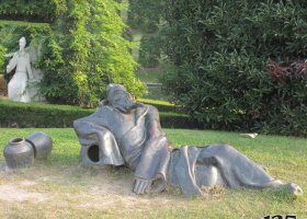 古代名人李白銅雕 李白雕塑人像江捉月文化紀(jì)念館