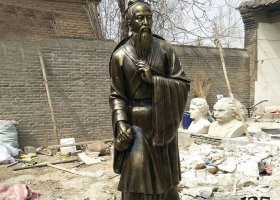 廣場銅雕華佗名醫(yī)人物雕塑 名醫(yī)雕塑鑄銅電話擺件醫(yī)生