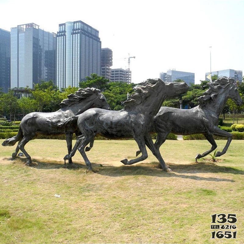 公園廣場景觀銅雕動物馬雕塑擺件 圖片