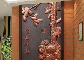 梅蘭竹菊辦公裝飾壁畫銅浮雕 梅蘭竹菊雕塑欄板模型袁星亮鐵藝