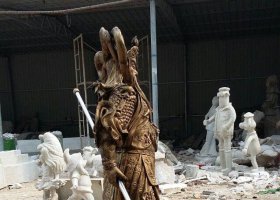 武財(cái)神關(guān)公玻璃鋼仿銅雕塑 關(guān)公雕塑公園人物像供應(yīng)商會(huì)館